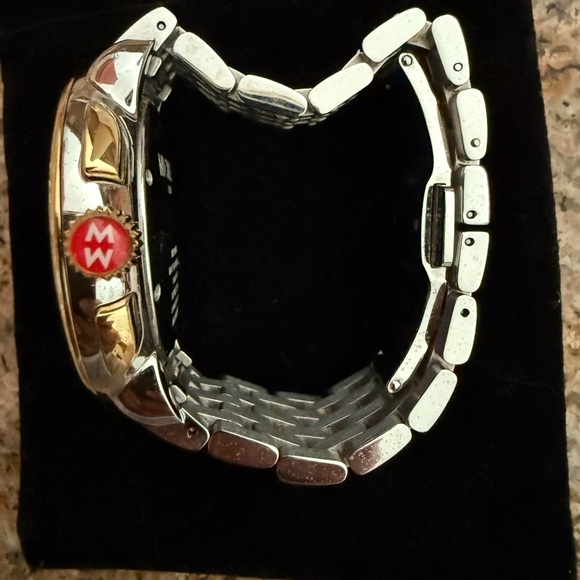 Michele Serein Diamond TwoTone Gold / Silver Swiss Watch GH11500SS -MW21A01C5966 - Picture 5 of 8